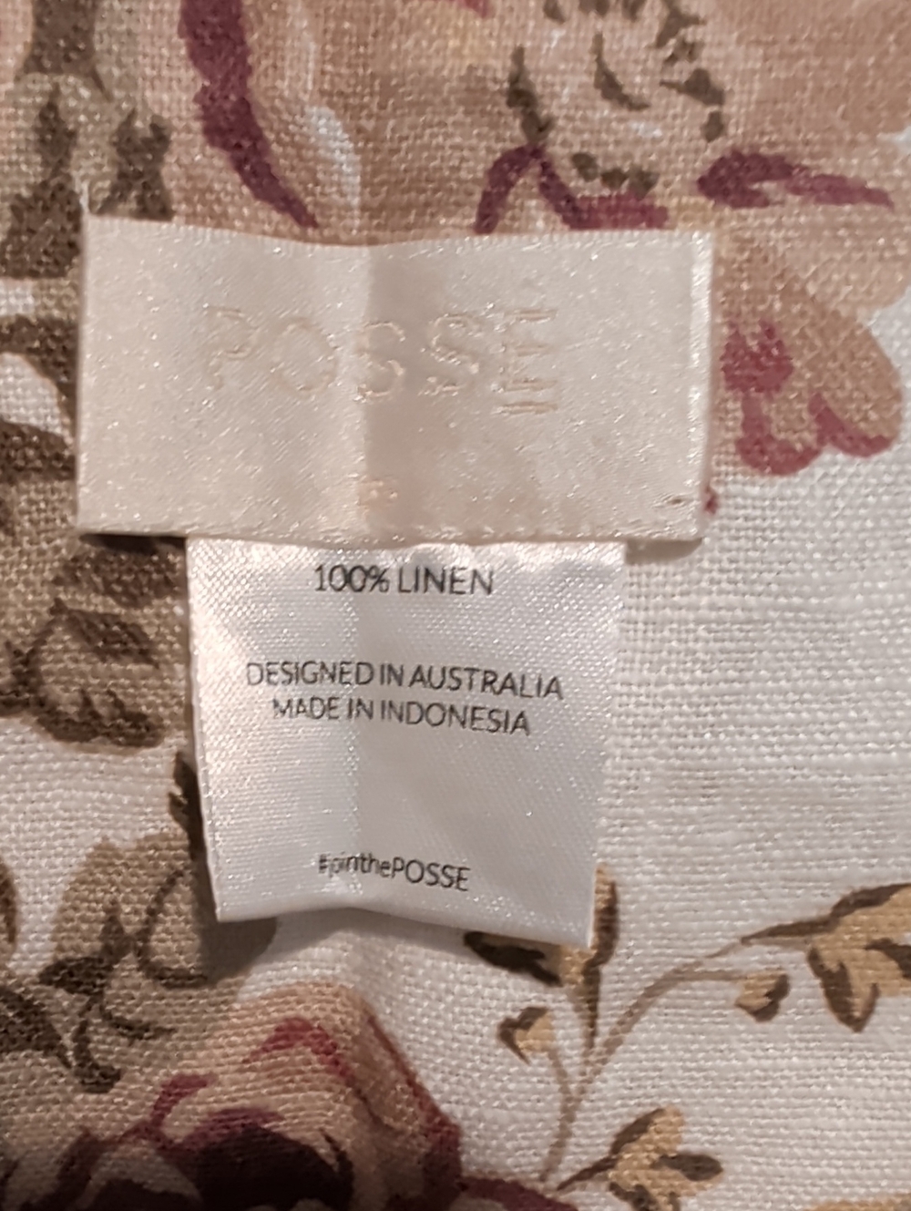 Posse White Floral Linen Front Tie Blouse - Picture 3 of 5